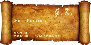 Germ Korinna névjegykártya